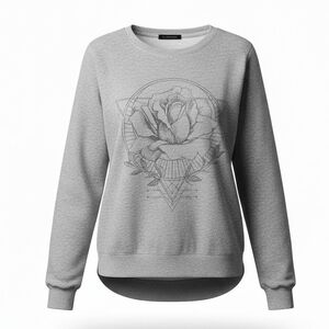 Zoe + Liv XL Gray Boho Graphic Sweatshirt High Low Hem “Find Your Bliss” 23/26